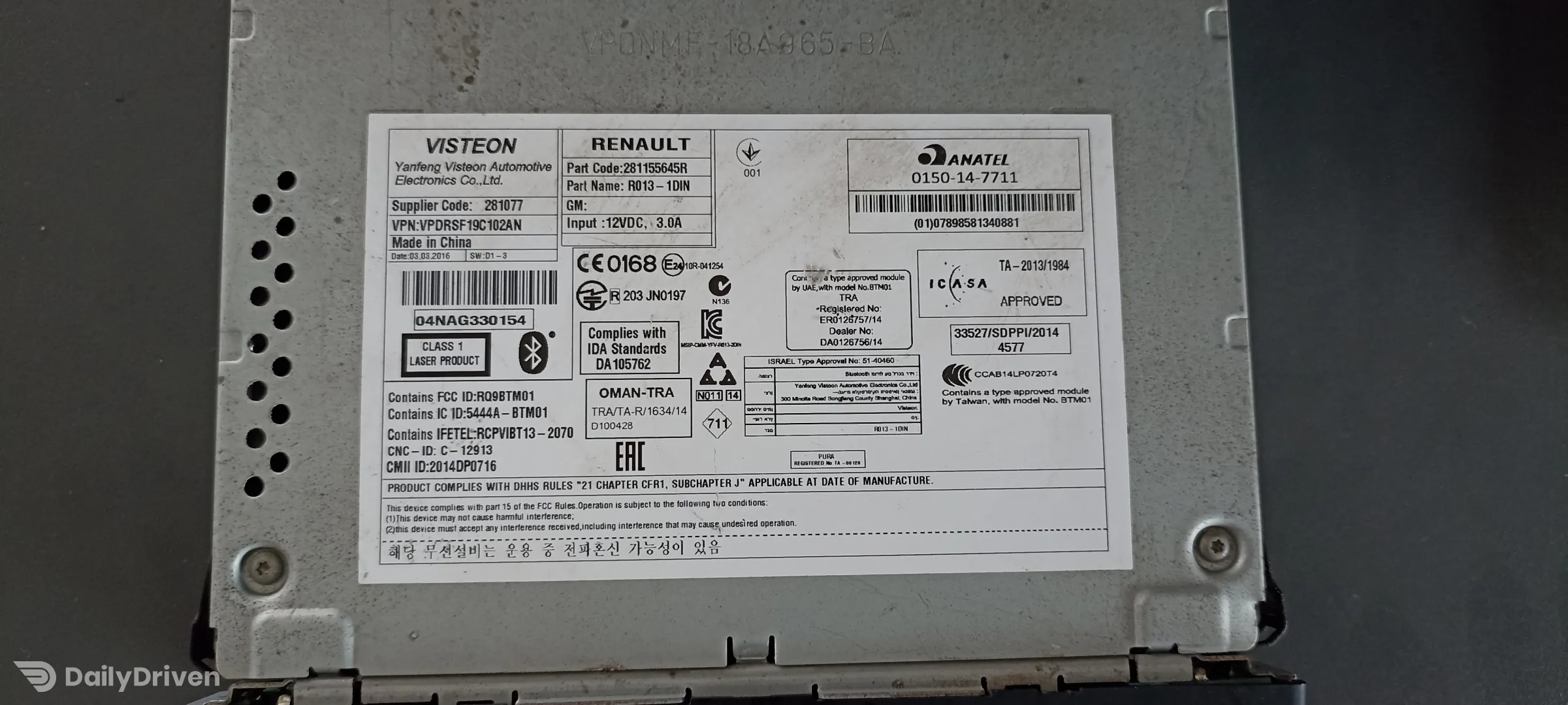 Radio CD-player Renault Master 3, 281155645R