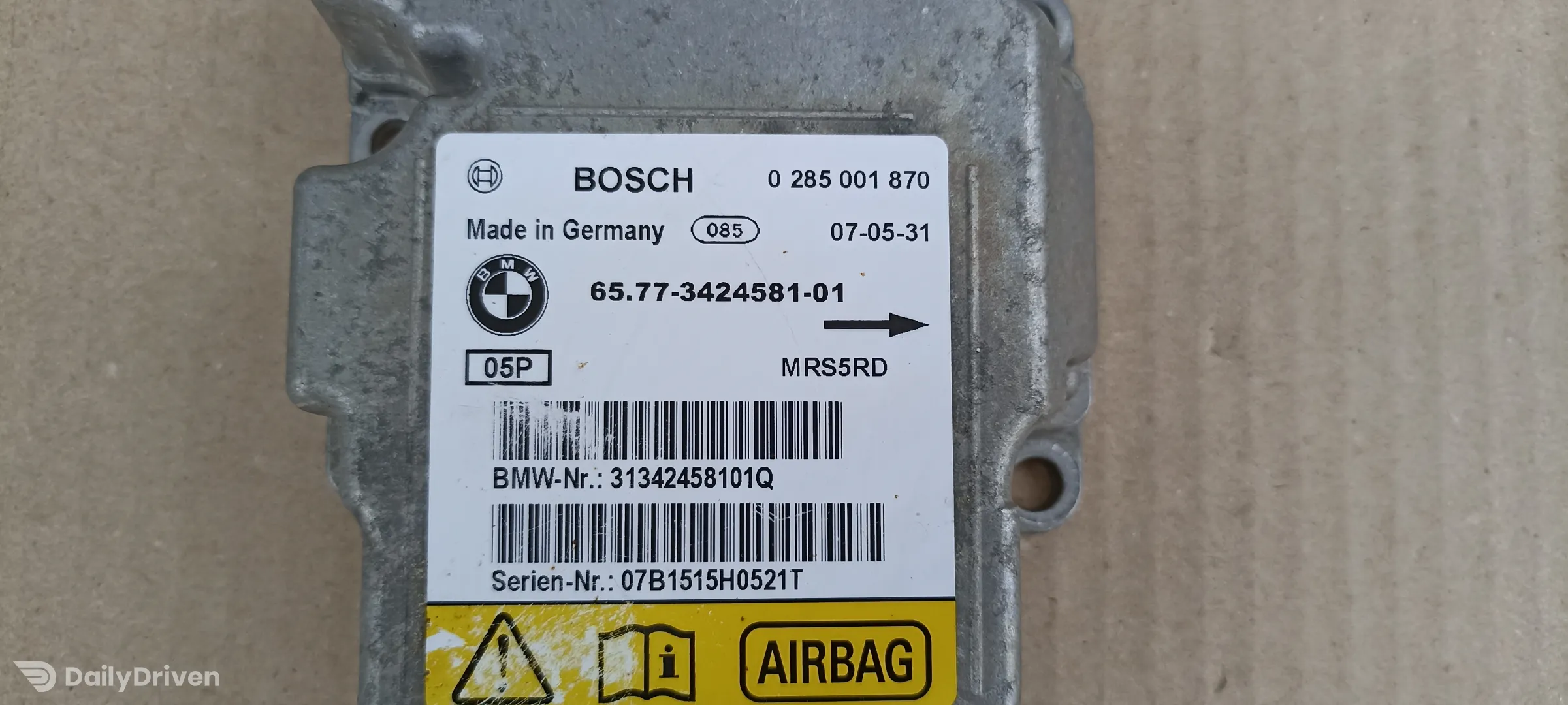 Calculator airbag BMW X3 E83, 3424581, 0285001870