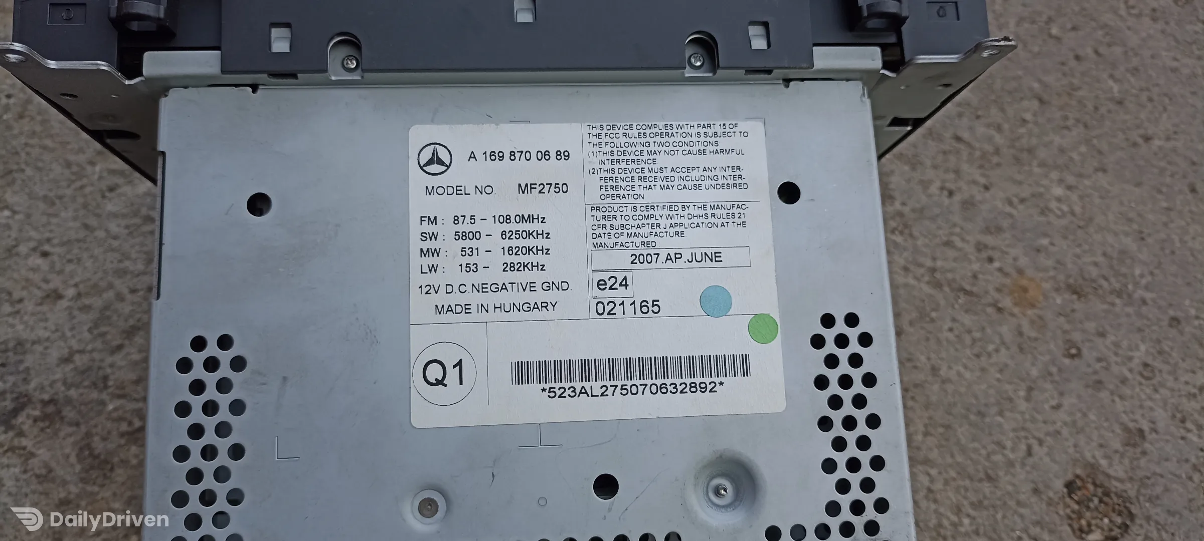 cd-player Volkswagen Crafter, 2006-2017, A1698700689