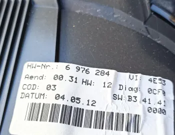 ceasuri de bord BMW X5, E70, volan stanga, 62119236818