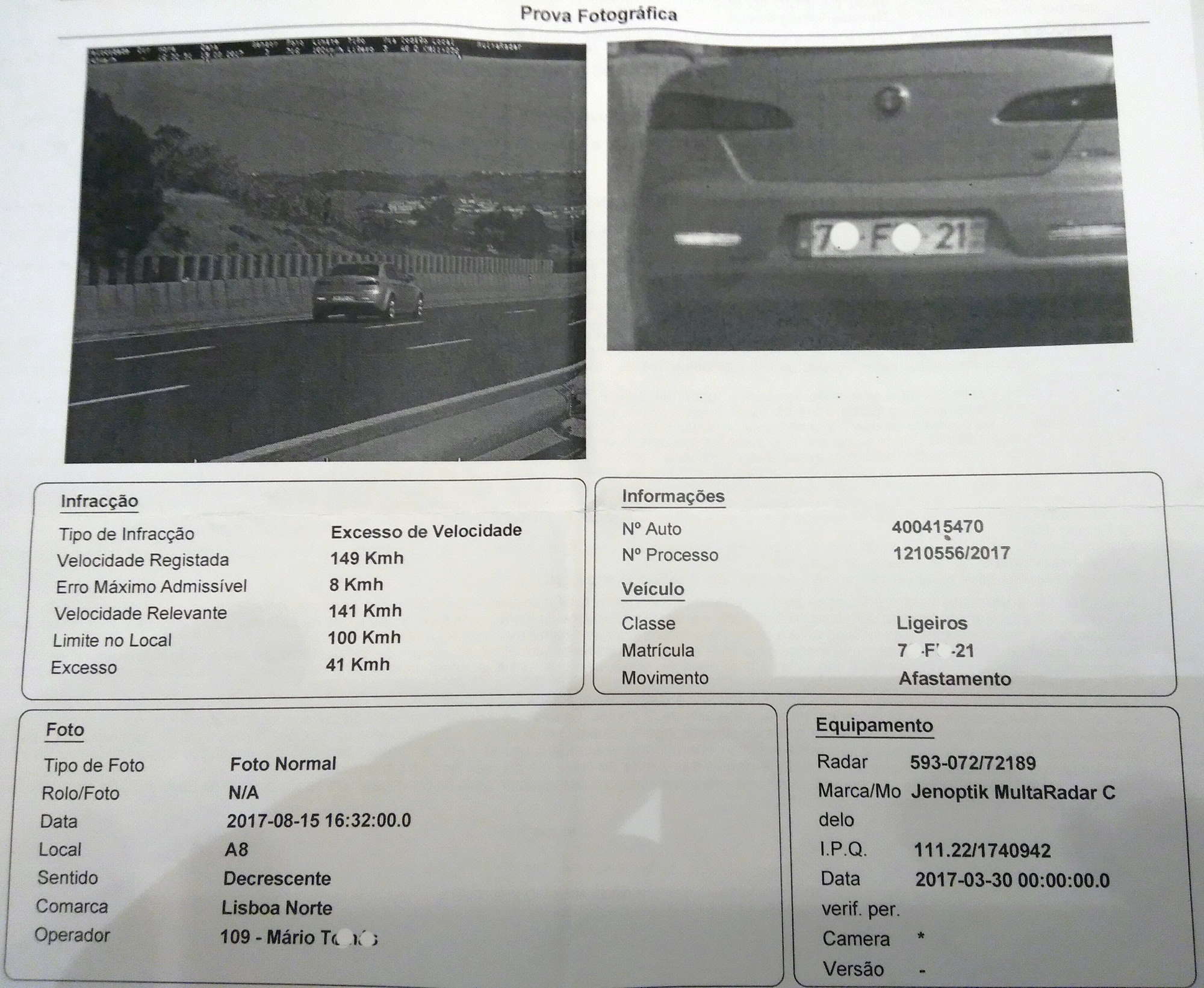 Amendat pentru 0,08 km/h peste limită: un șofer din Italia le-a scris polițiștilor „din curiozitate”