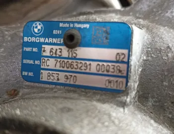Turbina BMW Seria 5 F07GT F10 F11, benzina N55, 7643115, turbo 1853 7105006