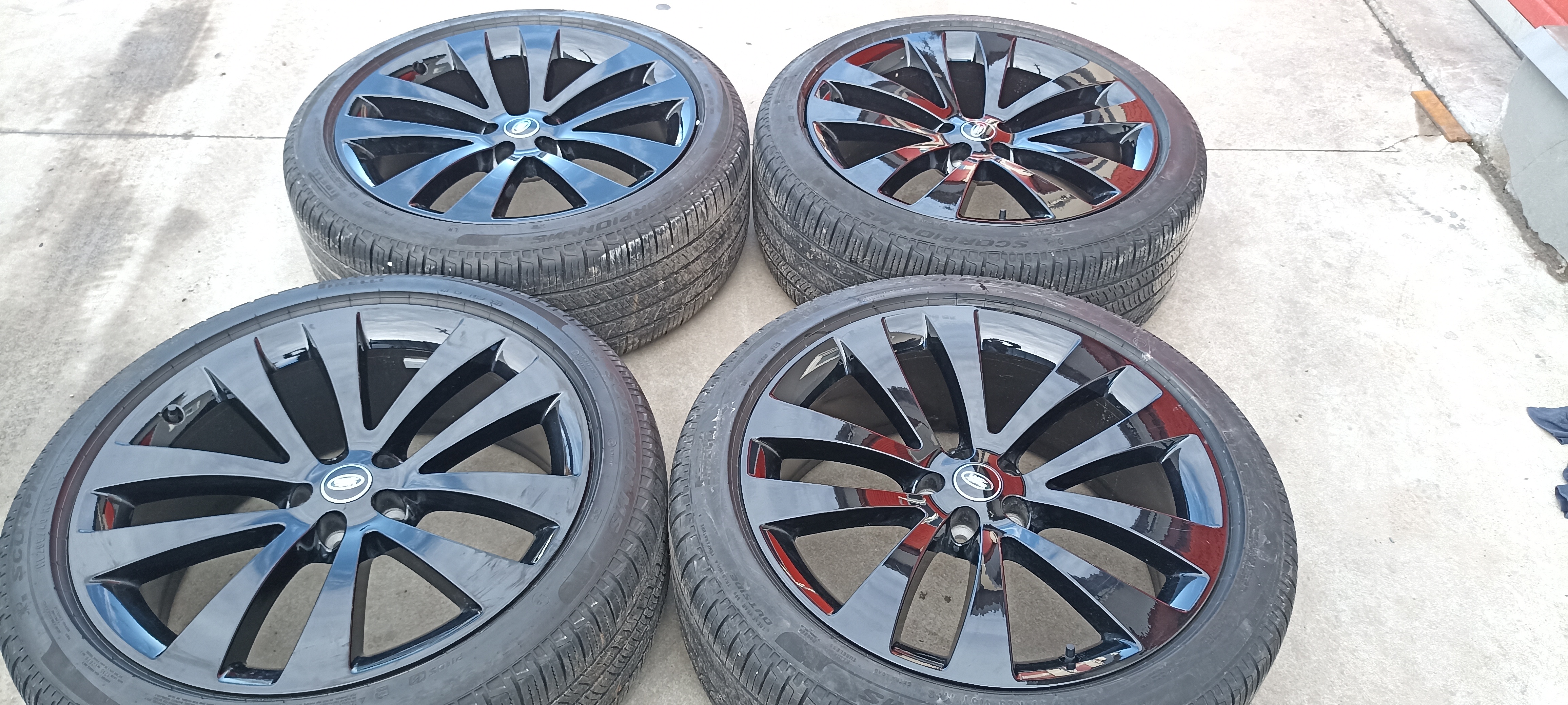 Jante R23 Range Rover, roti complete Range Rover jante+anvelope Pirelli