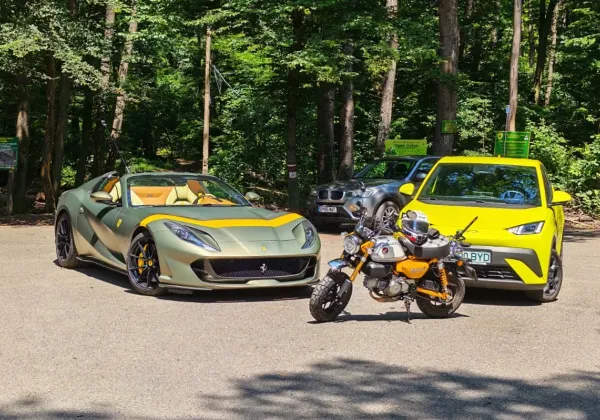Câți cai putere îți trebuie, de fapt, în București? Am aflat după o cursă între un Ferrari, un BYD și o Honda Monkey.
