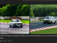 ChatGPT nu vrea sa genereze o Dacia 1300 pe Nurburgring, asa ca mergem noi pana acolo sa facem o poza