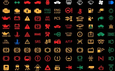 How to clear warning lights on the dashboard of an Volvo V70?