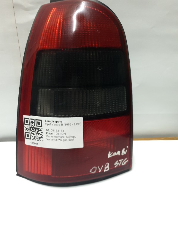 Lampă spate - Parte montare: Stânga, Varianta: Wagon 5 uși - Opel Vectra B [1995 - 1999] wagon 5-doors