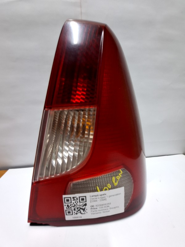 Lampă spate - Parte montare: Dreapta, Varianta: Sedan - Dacia Logan 1 generation [2004 - 2008] Sedan