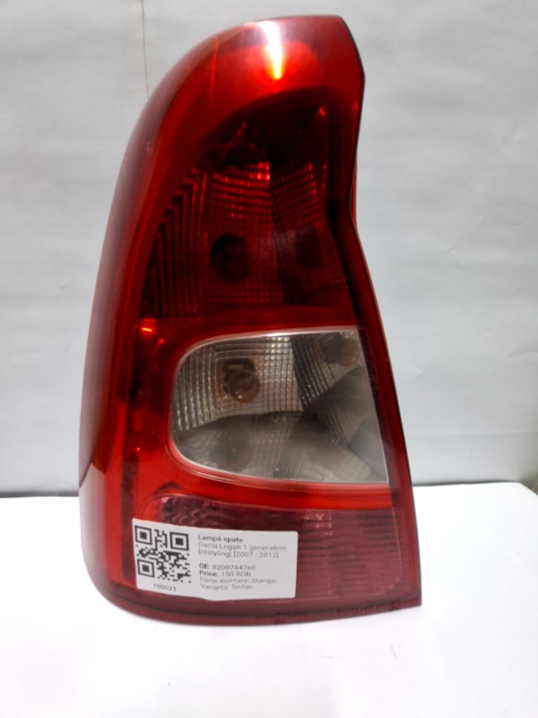 Lampă spate - Parte montare: Stânga, Varianta: Sedan - Dacia Logan 1 generation [restyling] [2007 - 2012] Sedan