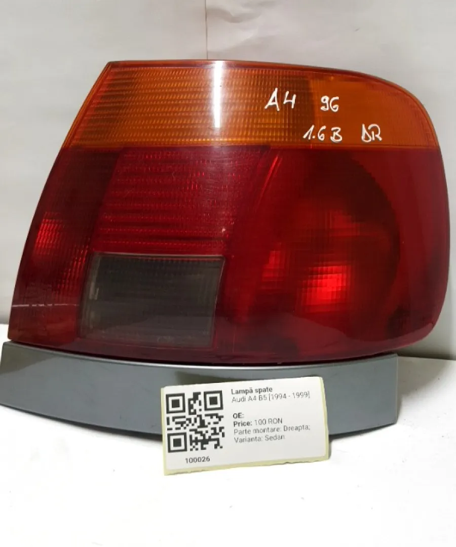 Lampă spate - Parte montare: Dreapta, Varianta: Sedan - Audi A4 B5 [1994 - 1999] Sedan