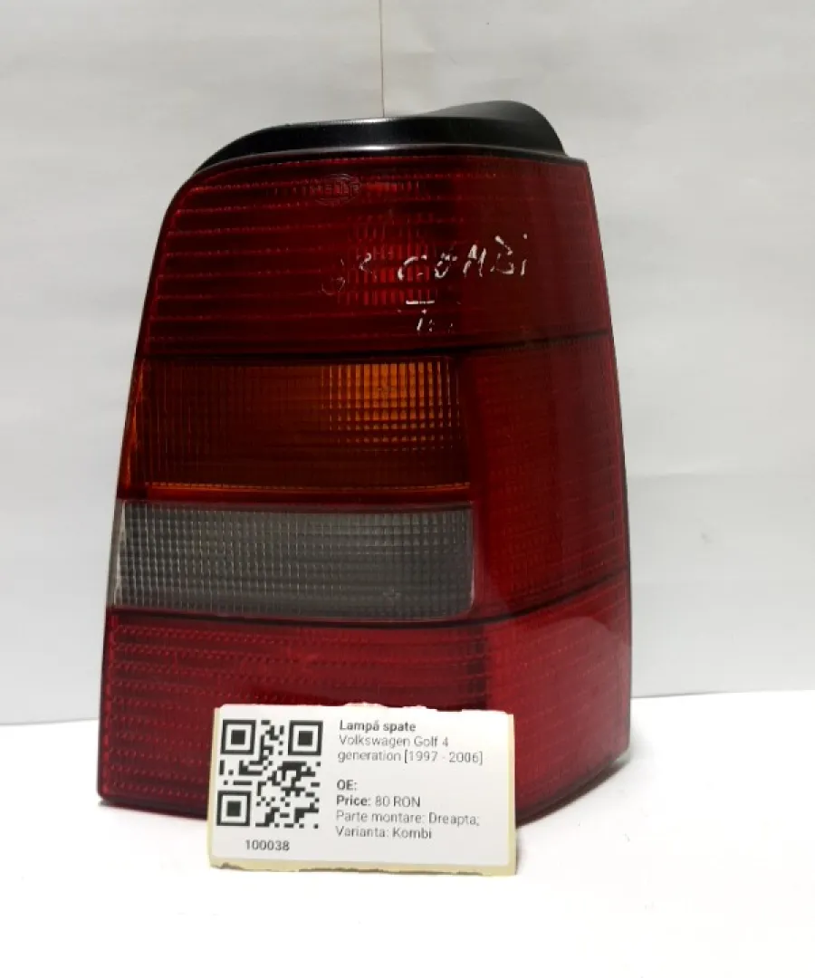 Lampă spate - Parte montare: Dreapta, Varianta: Kombi - Volkswagen Golf 3 generation [1991 - 1998] wagon