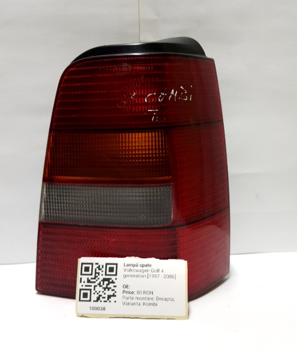 Lampă spate - Parte montare: Dreapta, Varianta: Kombi - Volkswagen Golf 3 generation [1991 - 1998] wagon