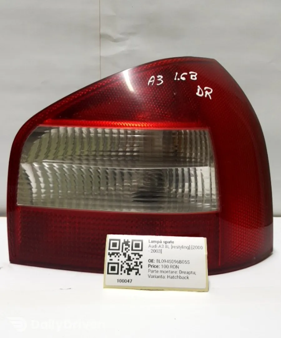 Lampă spate - Parte montare: Dreapta, Varianta: Hatchback - Audi A3 8L [restyling] [2000 - 2003] Hatchback