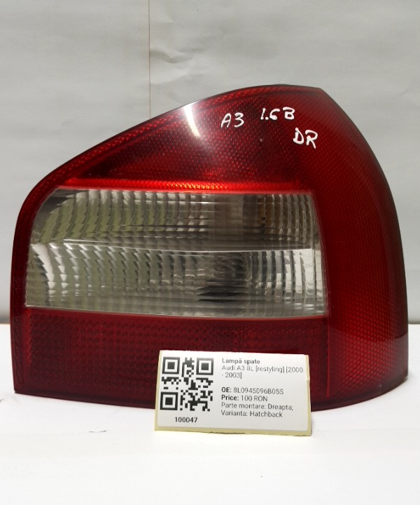 Lampă spate - Parte montare: Dreapta, Varianta: Hatchback - Audi A3 8L [restyling] [2000 - 2003] Hatchback