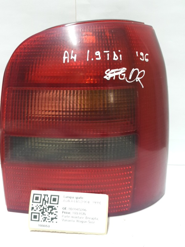 Lampă spate - Parte montare: Dreapta, Varianta: Wagon 5 uși - Audi A4 B5 [1994 - 1999] Avant wagon 5-doors