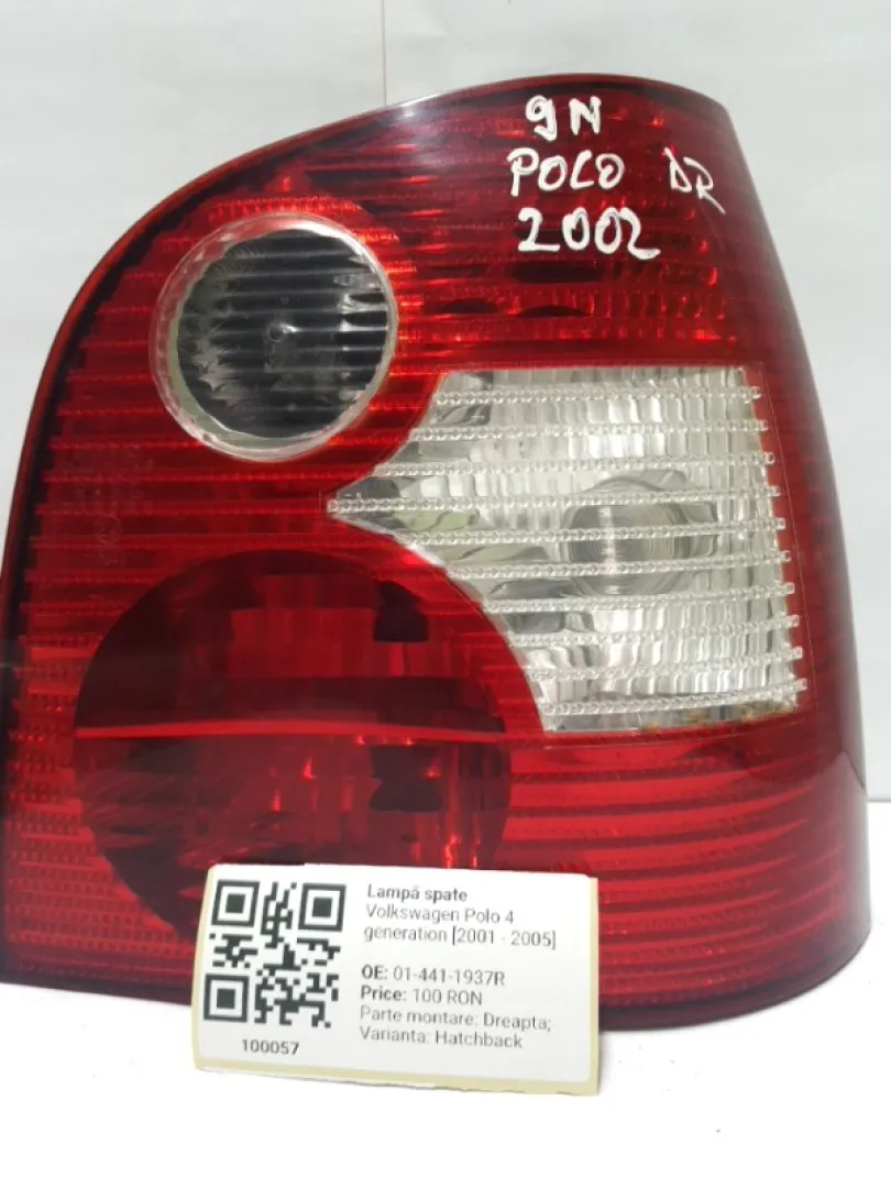 Lampă spate - Parte montare: Dreapta, Varianta: Hatchback - Volkswagen Polo 4 generation [2001 - 2005]
