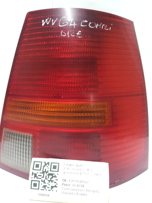 Lampă spate - Parte montare: Dreapta, Varianta: Kombi - Volkswagen Golf 4 generation [1997 - 2006] wagon
