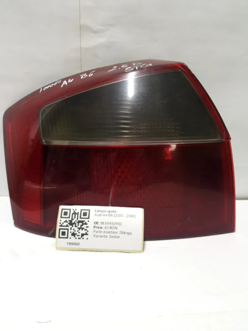 Lampă spate - Parte montare: Stânga, Varianta: Sedan - Audi A4 B6 [2000 - 2005] Sedan