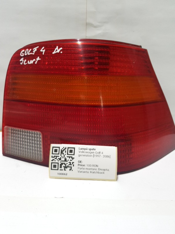 Lampă spate - Parte montare: Dreapta, Varianta: Hatchback - Volkswagen Golf 4 generation [1997 - 2006] Hatchback 5-doors