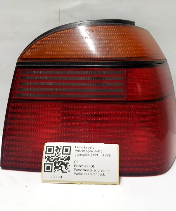 Lampă spate - Parte montare: Dreapta, Varianta: Hatchback - Volkswagen Golf 3 generation [1991 - 1998] Hatchback 3-doors