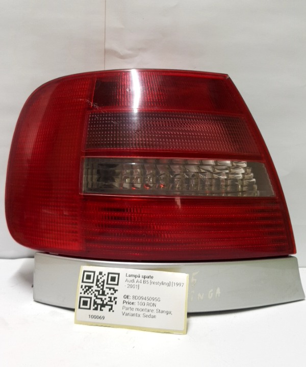 Lampă spate - Parte montare: Stânga, Varianta: Sedan - Audi A4 B5 [restyling] [1997 - 2001] Sedan