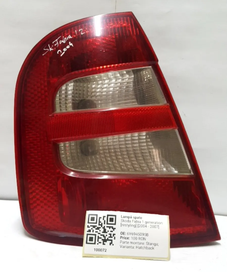 Lampă spate - Parte montare: Stânga, Varianta: Hatchback - Skoda Fabia 6Y [1999 - 2004]