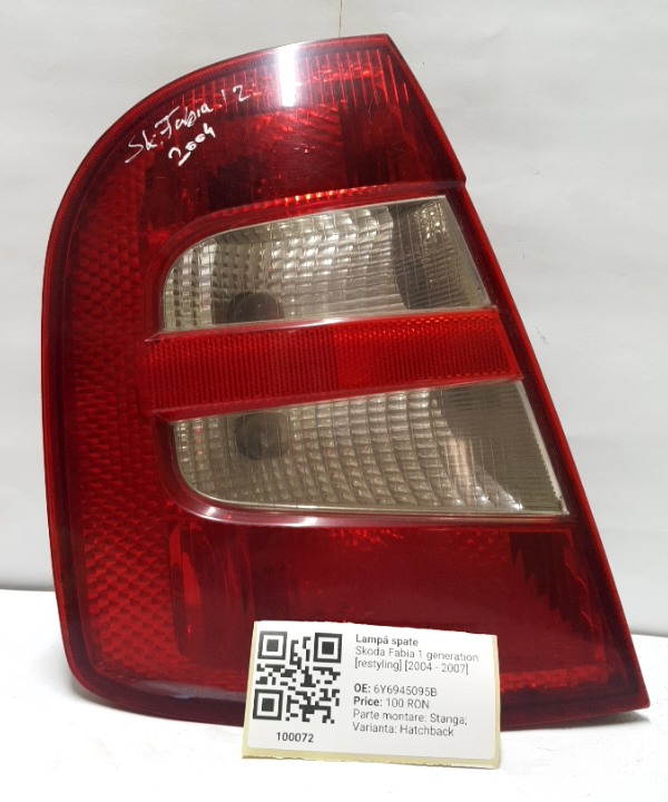Lampă spate - Parte montare: Stânga, Varianta: Hatchback - Skoda Fabia 6Y [1999 - 2004]