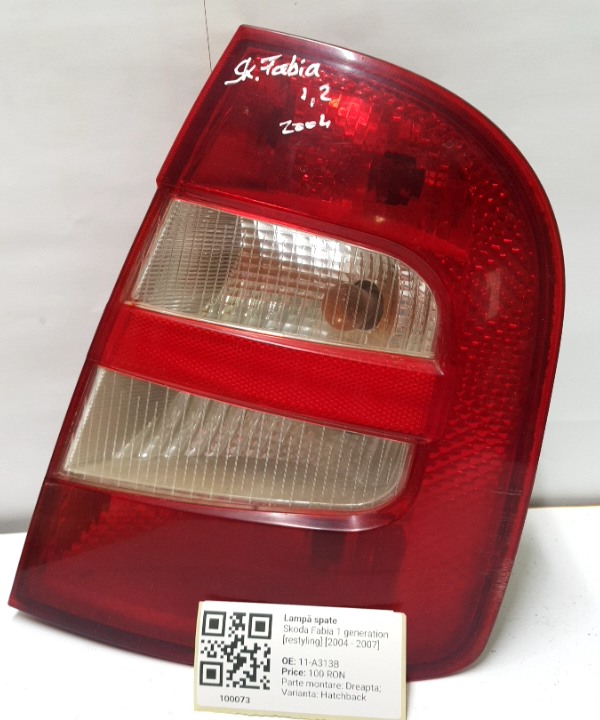 Lampă spate - Parte montare: Dreapta, Varianta: Hatchback - Skoda Fabia 6Y [1999 - 2004]