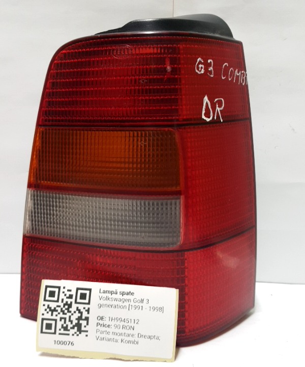 Lampă spate - Parte montare: Dreapta, Varianta: Kombi - Volkswagen Golf 3 generation [1991 - 1998] wagon