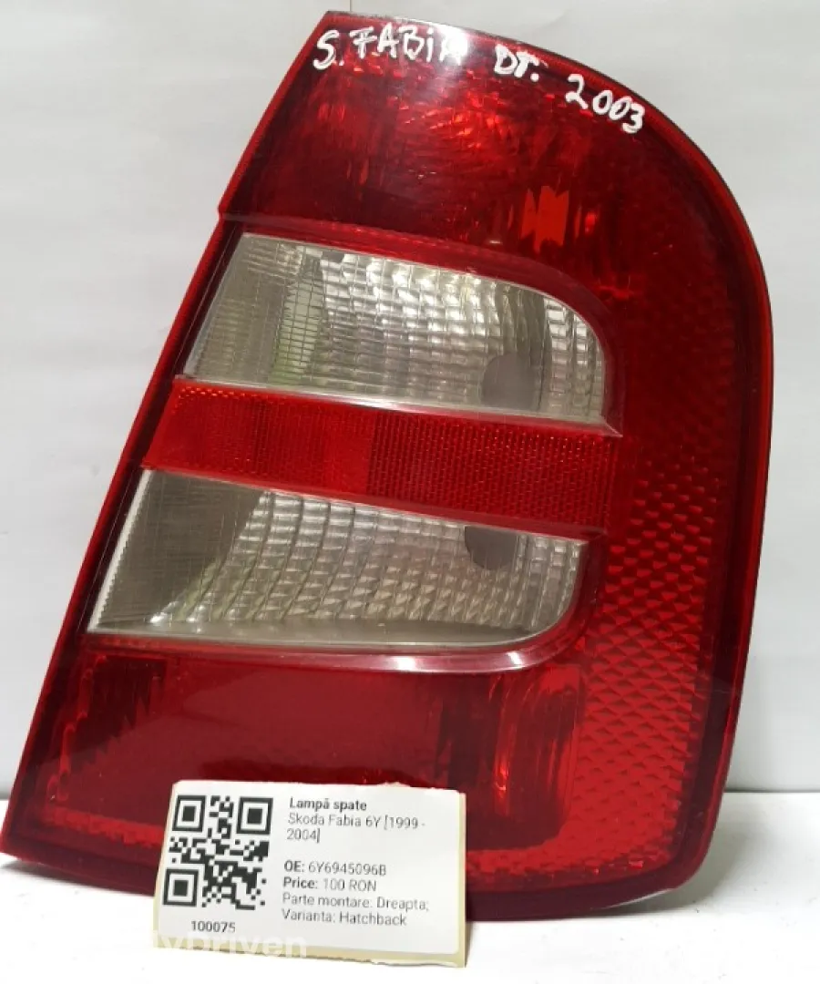 Lampă spate - Parte montare: Dreapta, Varianta: Hatchback - Skoda Fabia 6Y [1999 - 2004] Hatchback 5-doors