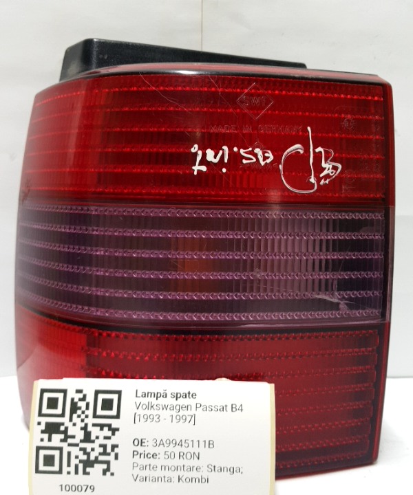Lampă spate - Parte montare: Stânga, Varianta: Kombi - Volkswagen Passat B4 [1993 - 1997] wagon