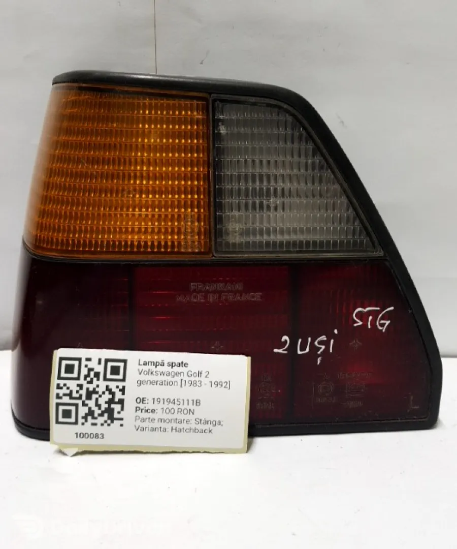 Lampă spate - Parte montare: Stânga, Varianta: Hatchback - Volkswagen Golf 2 generation [1983 - 1992] Hatchback 3-doors