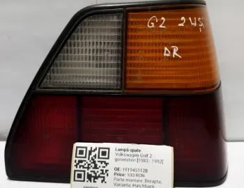 Lampă spate - Parte montare: Dreapta, Varianta: Hatchback - Volkswagen Golf 2 generation [1983 - 1992] Hatchback 3-doors