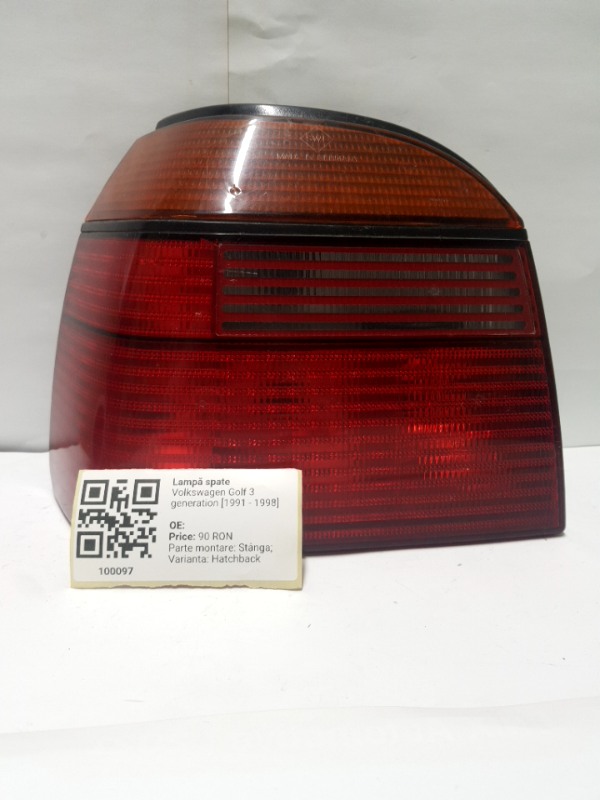 Lampă spate - Parte montare: Stânga, Varianta: Hatchback - Volkswagen Golf 3 generation [1991 - 1998] Hatchback 5-doors