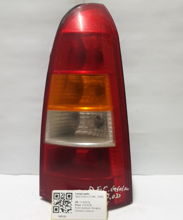 Lampă spate - Parte montare: Dreapta, Varianta: Caravan - Opel Astra G [1998 - 2009] wagon 5-doors