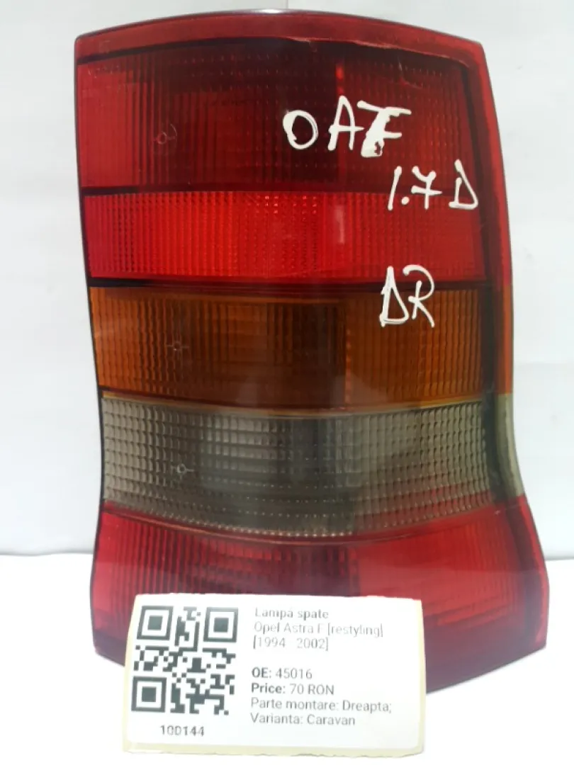 Lampă spate - Parte montare: Dreapta, Varianta: Caravan - Opel Astra F [restyling] [1994 - 2002] wagon