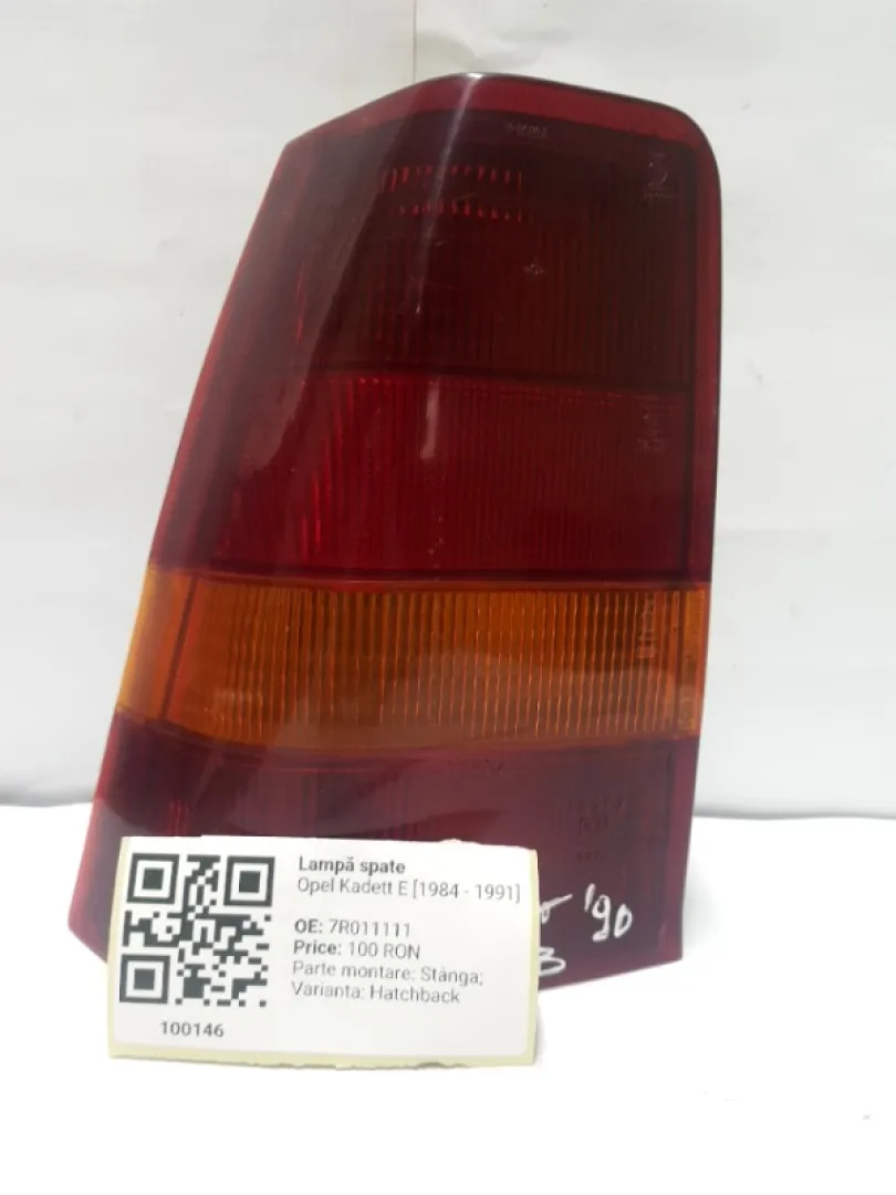 Lampă spate - Parte montare: Stânga, Varianta: Hatchback - Opel Kadett E [1984 - 1991] Hatchback 5-doors