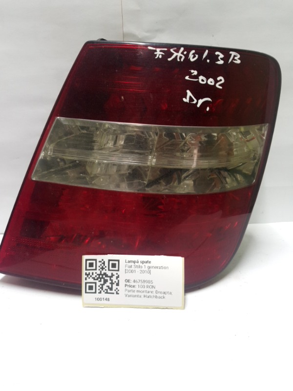 Lampă spate - Parte montare: Dreapta, Varianta: Hatchback - Fiat Stilo 1 generation [2001 - 2010] Hatchback 5-doors