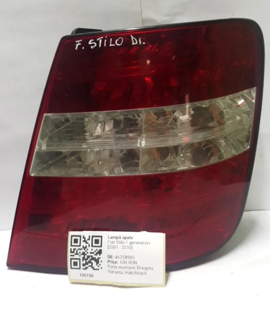 Lampă spate - Parte montare: Dreapta, Varianta: Hatchback - Fiat Stilo 1 generation [2001 - 2010] Hatchback 5-doors