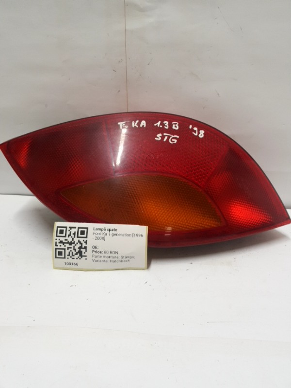 Lampă spate - Parte montare: Stânga, Varianta: Hatchback - Ford Ka 1 generation [1996 - 2008] Hatchback 3-doors