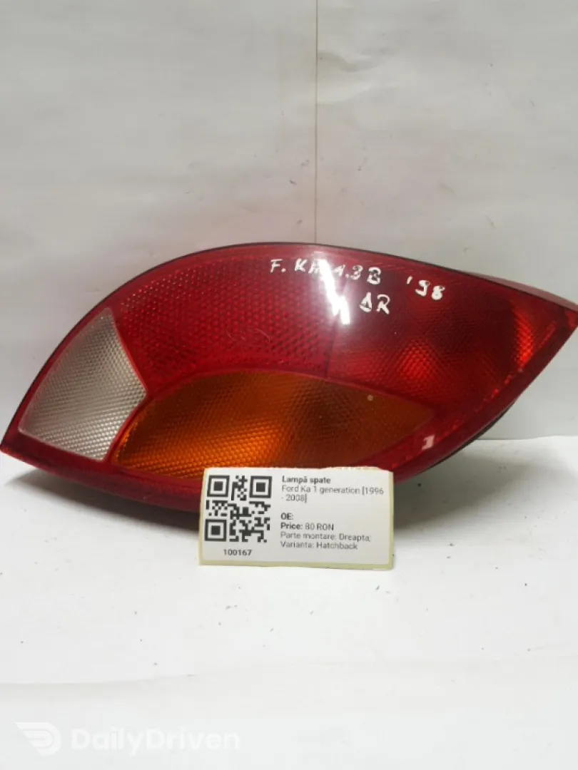 Lampă spate - Parte montare: Dreapta, Varianta: Hatchback - Ford Ka 1 generation [1996 - 2008] Hatchback 3-doors
