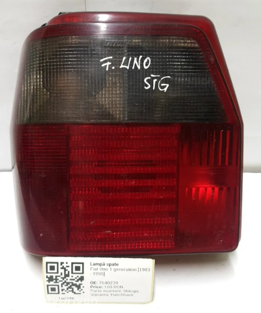 Lampă spate - Parte montare: Stânga, Varianta: Hatchback - Fiat Uno 1 generation [1983 - 1995] Hatchback 5-doors
