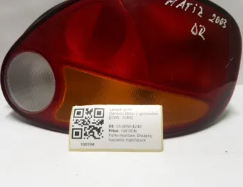 Lampă spate - Parte montare: Dreapta, Varianta: Hatchback - Daewoo Matiz 2 generation [2005 - 2009] Hatchback 5 doors