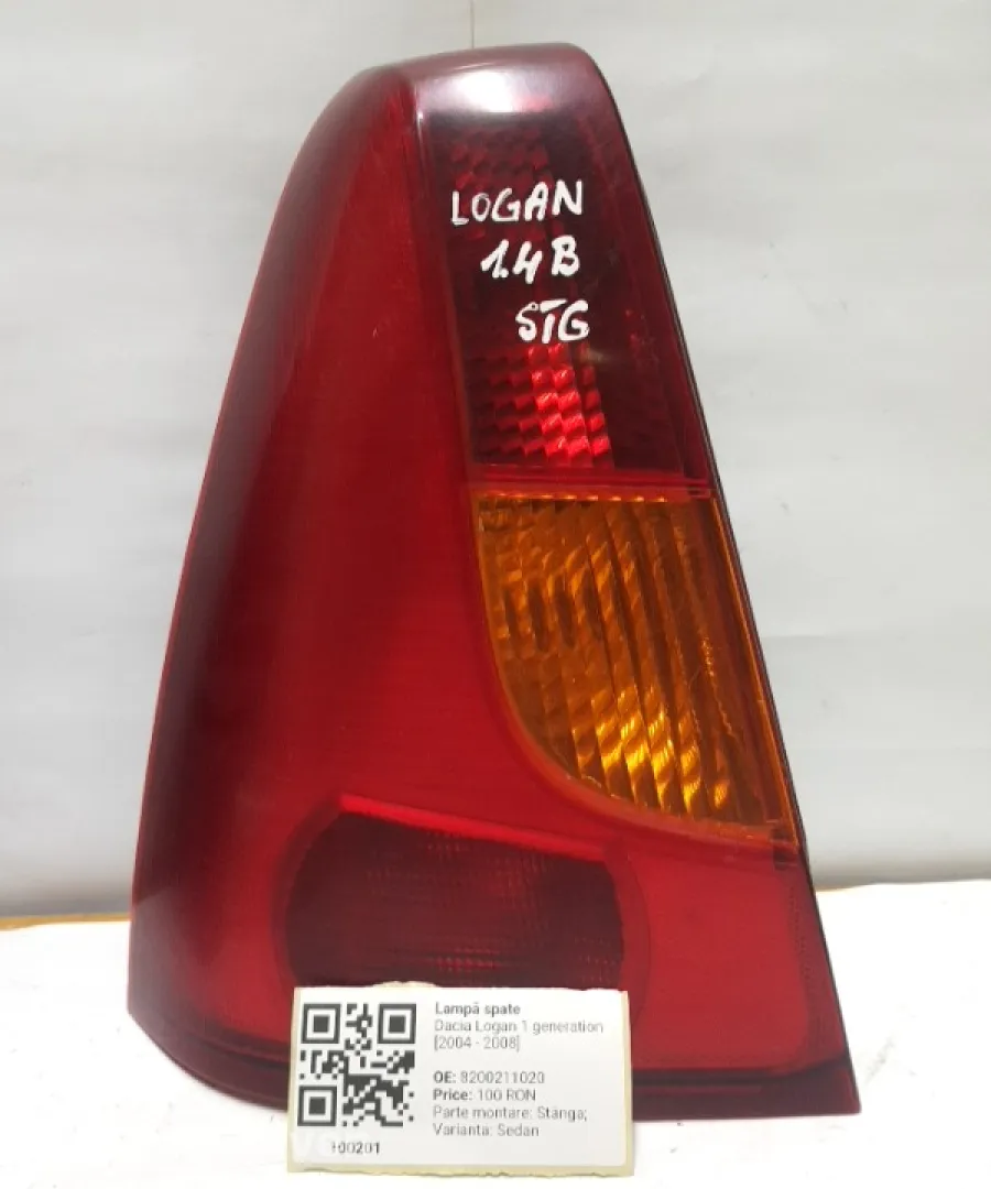 Lampă spate - Parte montare: Stânga, Varianta: Sedan - Dacia Logan 1 generation [2004 - 2008] Sedan