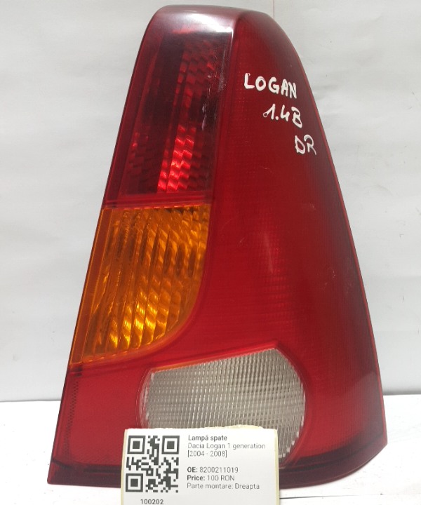 Lampă spate - Parte montare: Dreapta - Dacia Logan 1 generation [2004 - 2008] Sedan