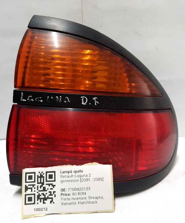 Lampă spate - Parte montare: Dreapta, Varianta: Hatchback - Renault Laguna 1 generation [restyling] [1998 - 2001]
