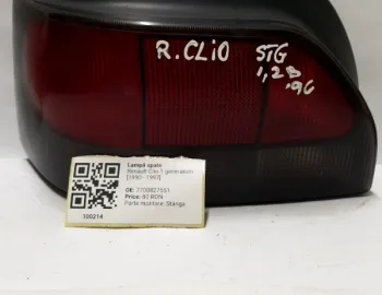 Lampă spate - Parte montare: Stânga, Varianta: Hatchback - Renault Clio 1 generation [1990 - 1997] Hatchback 3-doors
