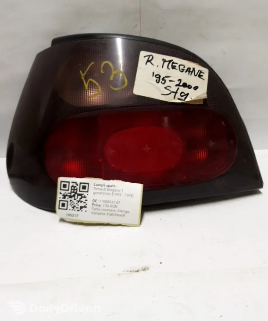 Lampă spate - Parte montare: Stânga, Varianta: Hatchback - Renault Megane 1 generation [1995 - 1999] Hatchback