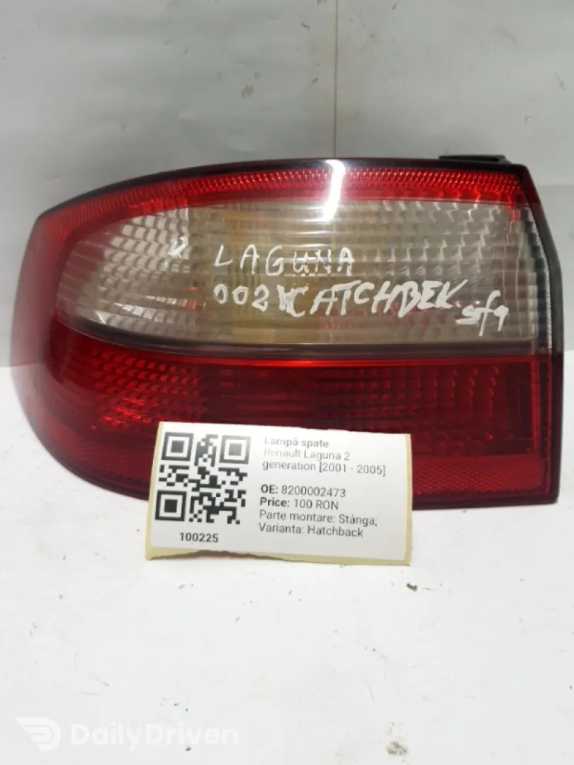 Lampă spate - Parte montare: Stânga, Varianta: Hatchback - Renault Laguna 2 generation [2001 - 2005] Liftback