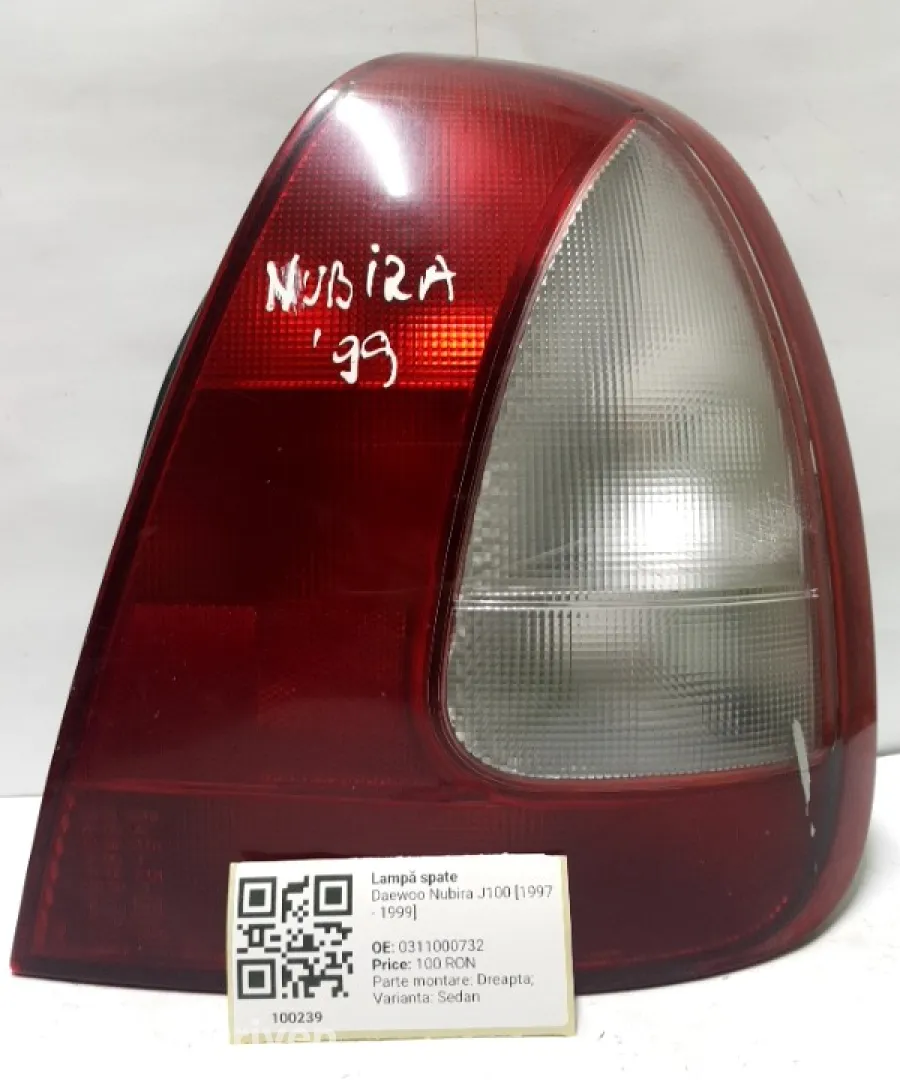 Lampă spate - Parte montare: Dreapta, Varianta: Sedan - Daewoo Nubira J100 [1997 - 1999] Sedan